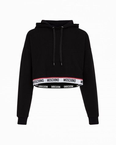 Moschino Underwear Cropped hooded sweatshirt