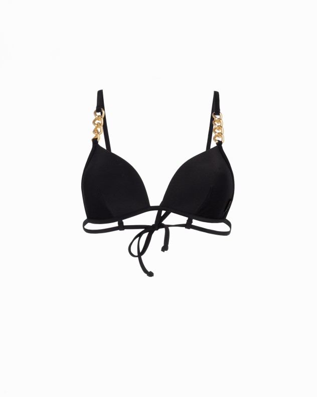 Parte de cima de biqu�ni tri�ngulo almofadado Moschino Swim