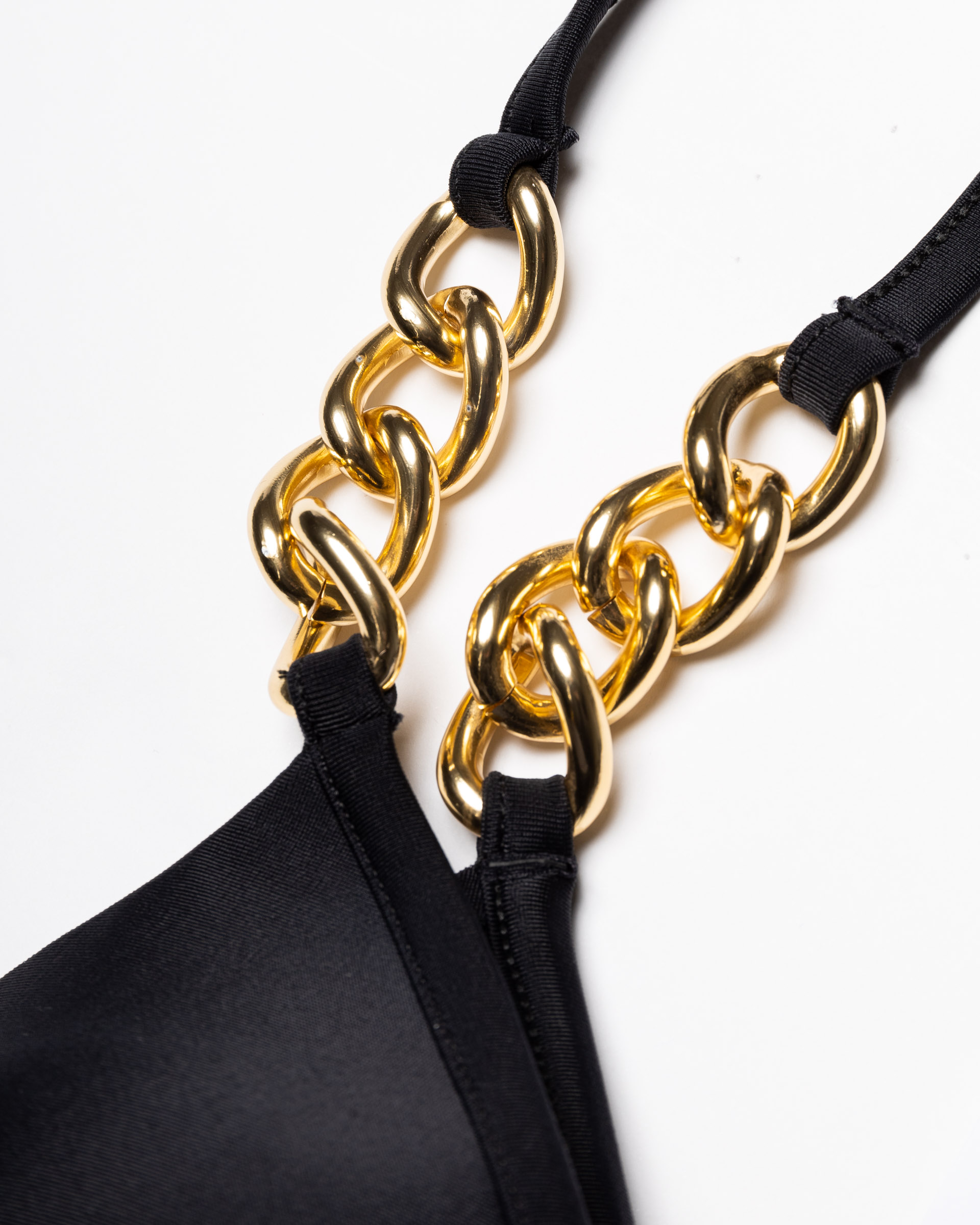 Parte de cima de biquíni triângulo almofadado Moschino Swim