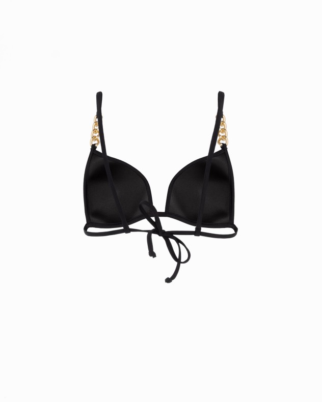 Parte de cima de biqu�ni tri�ngulo almofadado Moschino Swim