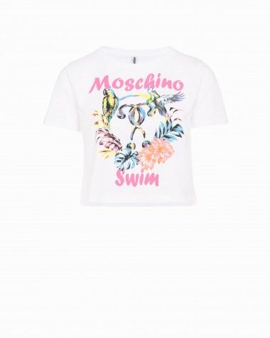 T-shirt crop top Moschino Swim