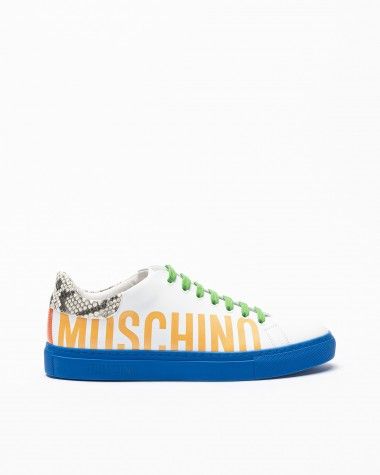 Baskettes blanches Moschino