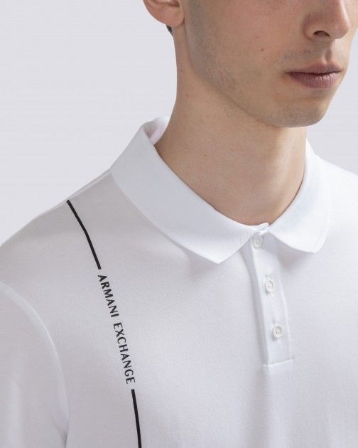 Armani Exchange 3RZFBB ZJCDZ White Polo shirt - 5-3RZFBB-00 | PROF Online  Store
