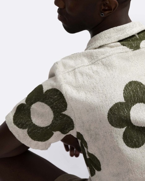 Camisa de manga corta de tela de rizo en algod�n OAS