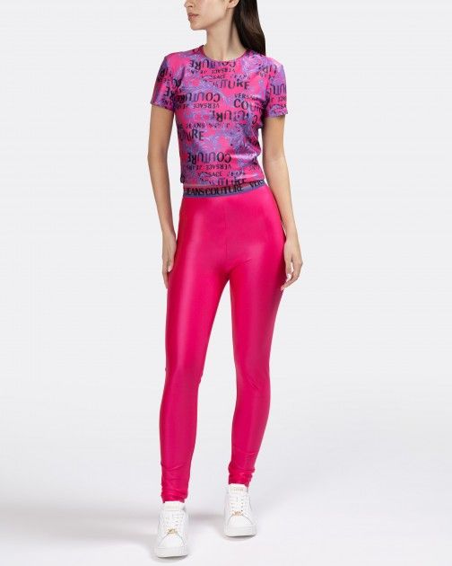 Leggings Versace Jeans Couture - Purple Lycra Leggings - 75HAC101JS203G51