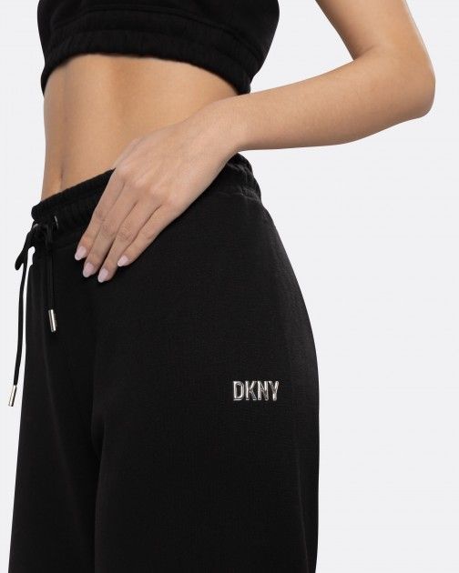 DKNY Black Athletic Sweat Pants for Women