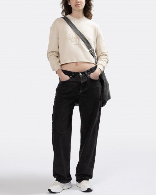 Felpa cropped Calvin Klein Jeans