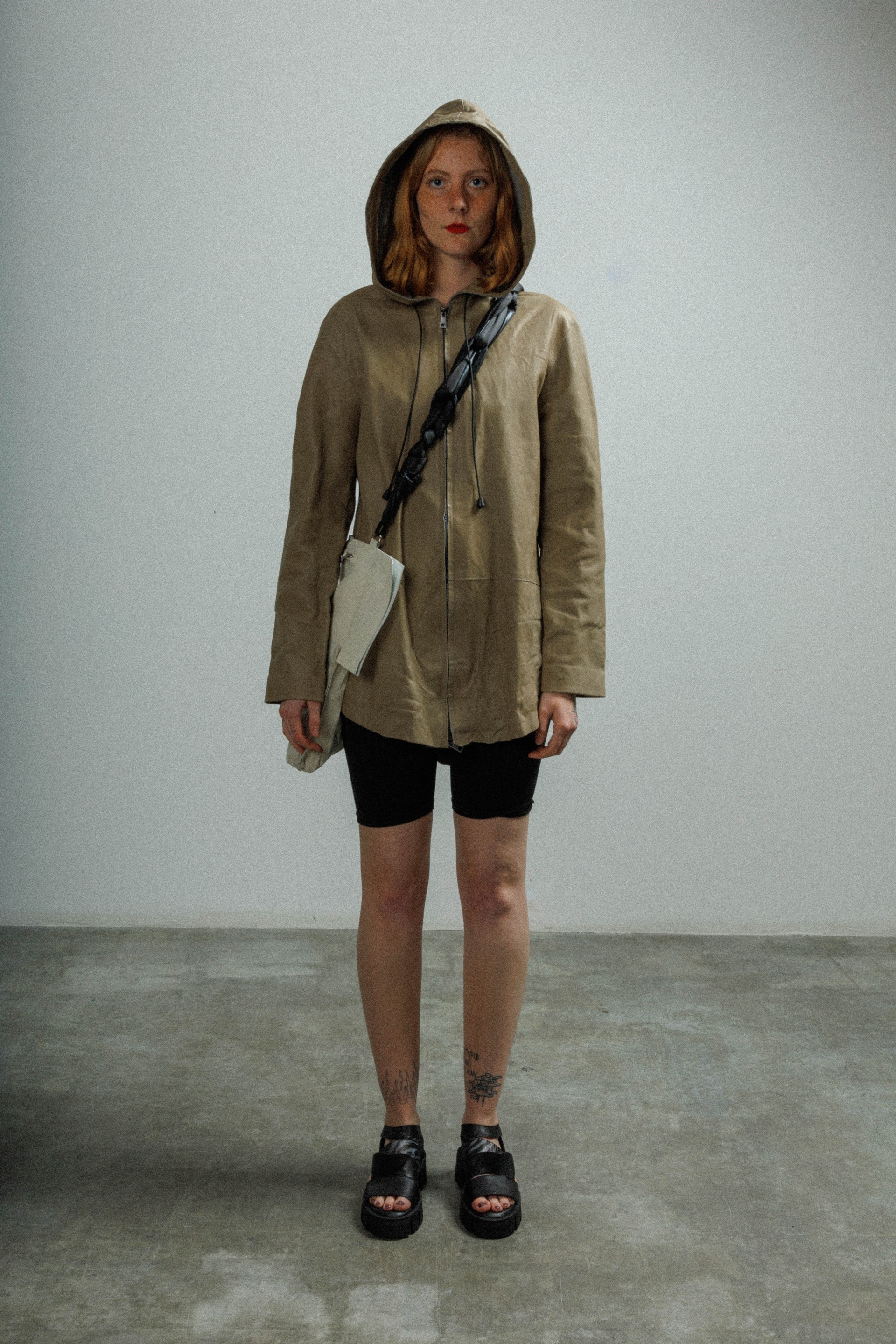 Chaqueta larga de cuero MUT