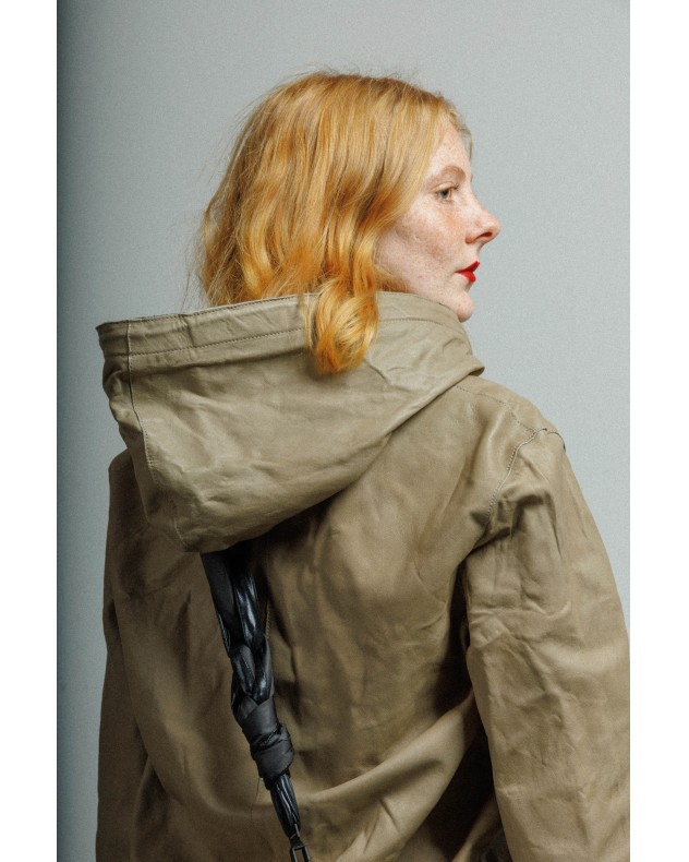 Chaqueta larga de cuero MUT