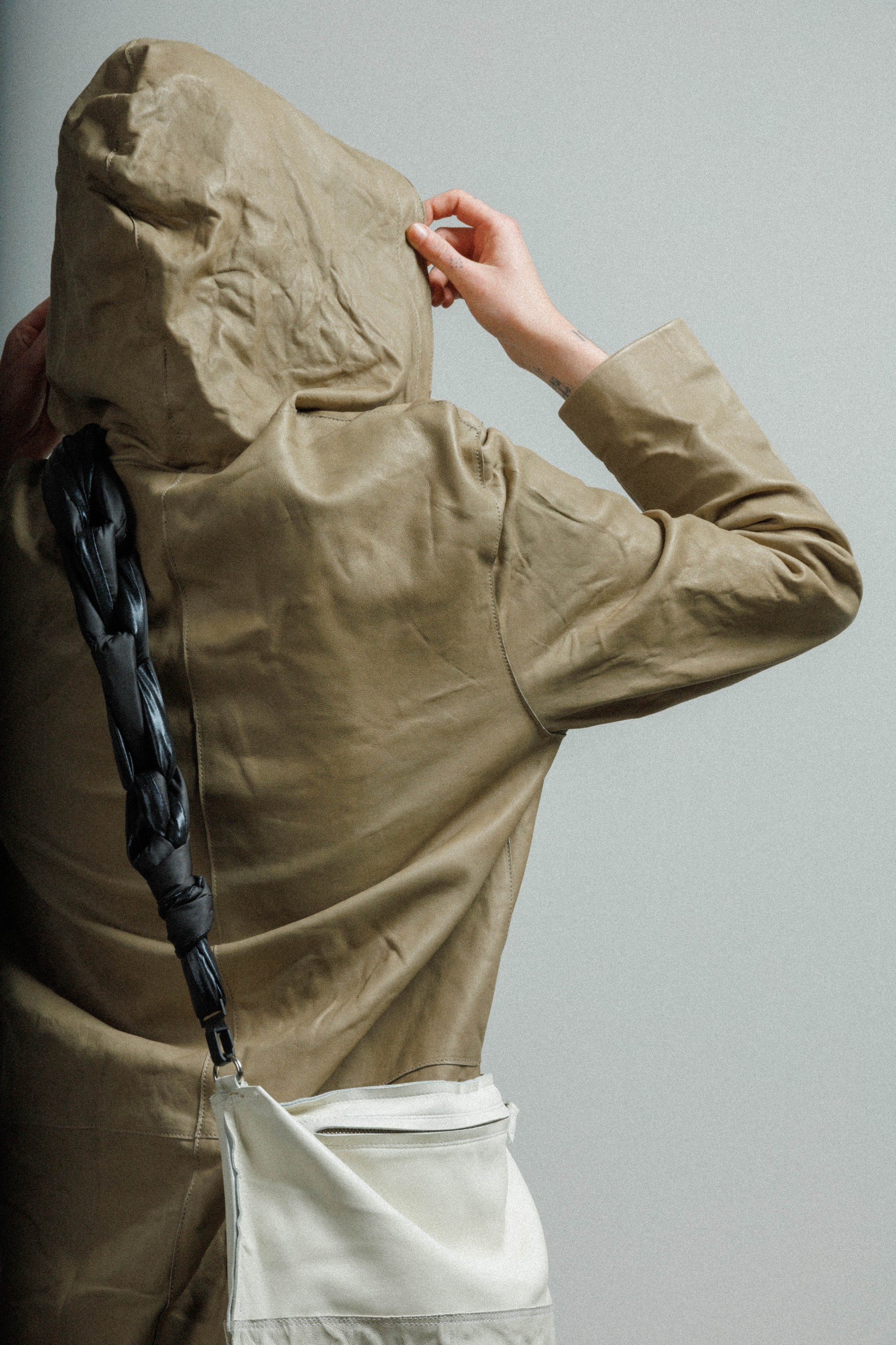 Chaqueta larga de cuero MUT