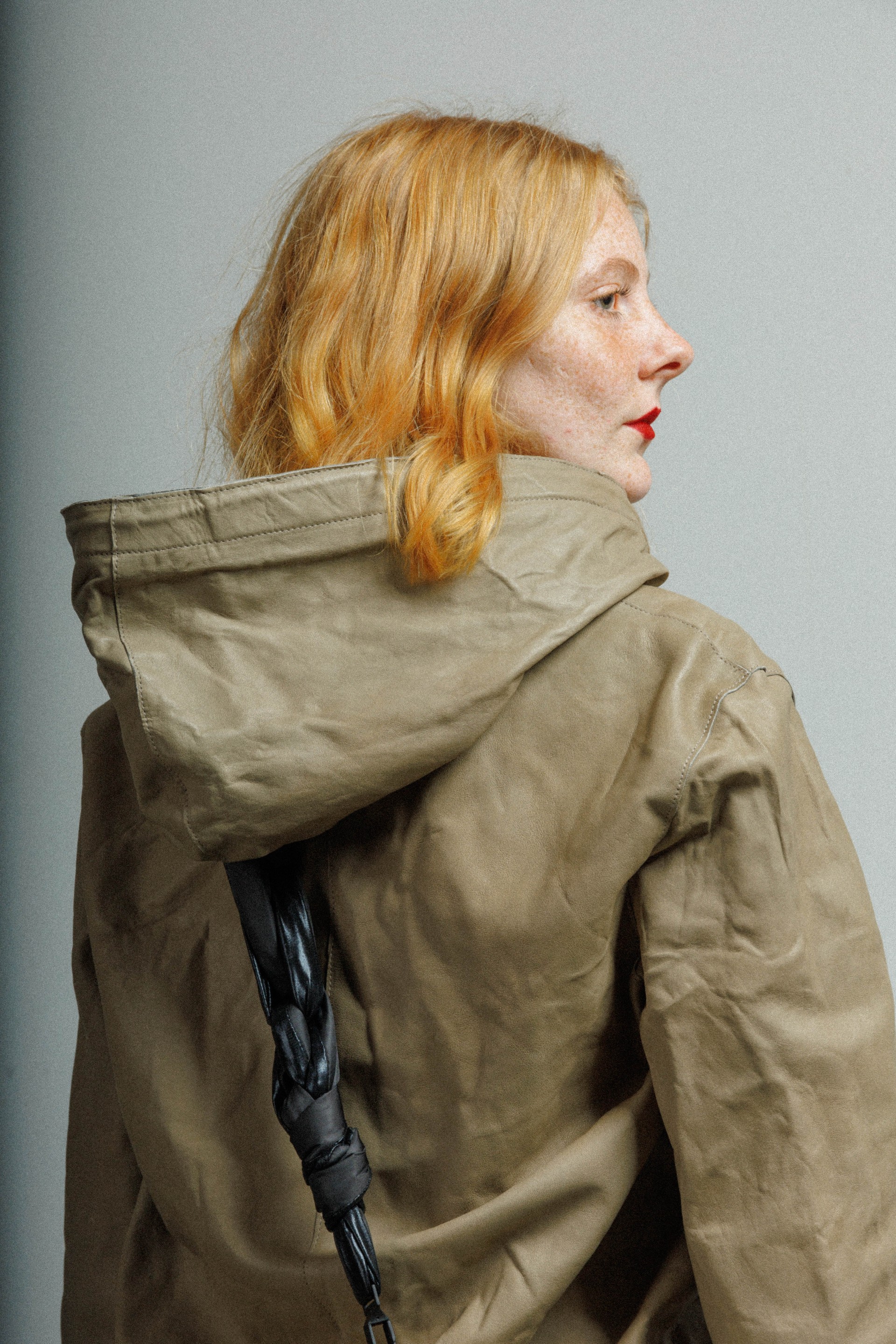 Chaqueta larga de cuero MUT