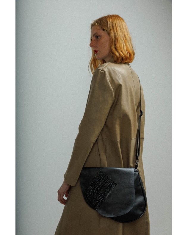 Veste longue en cuir MUT