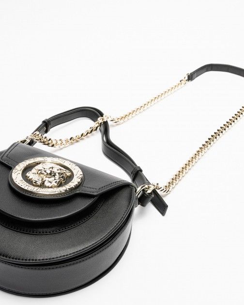 Just Cavalli Black Leather Shoulder Bag. Mock Croc Pattern Detail and – Ava  & Iva