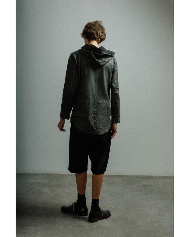 Veste longue en cuir MUT
