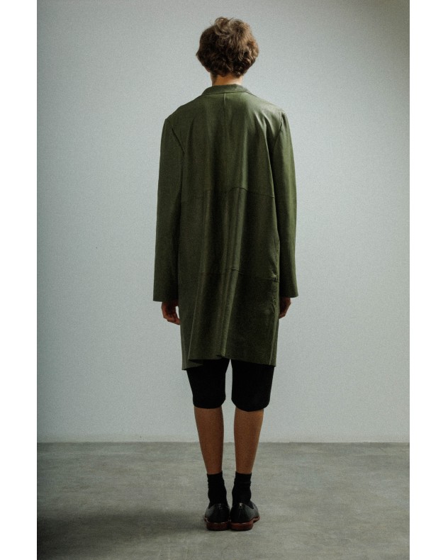 Veste longue en cuir MUT
