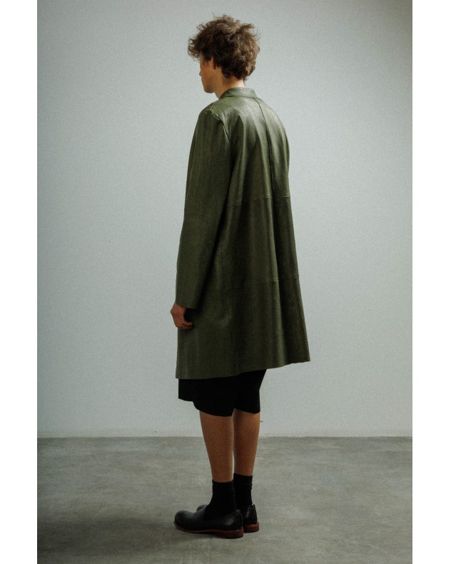 Veste longue en cuir MUT