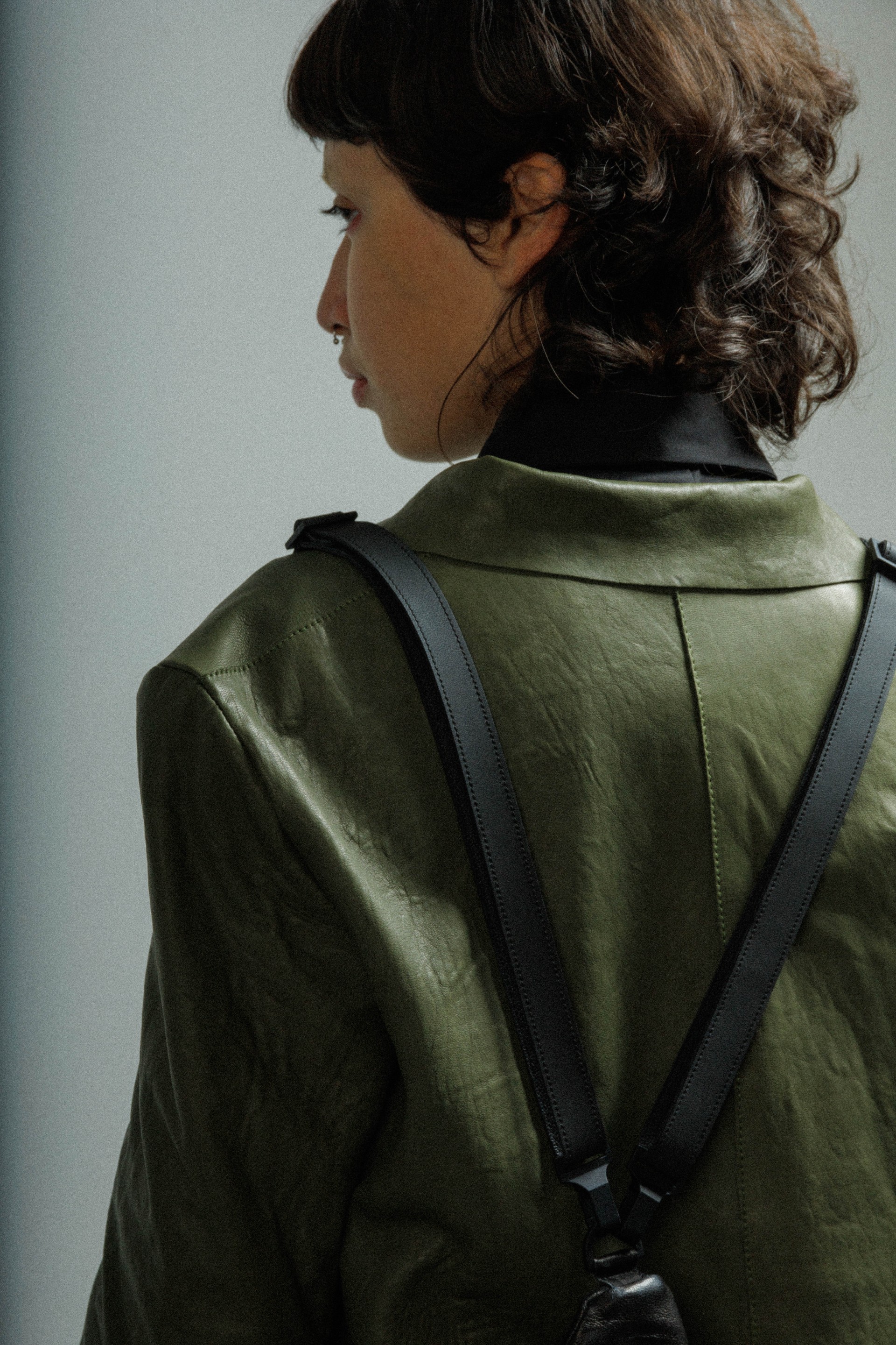 Chaqueta larga de cuero MUT