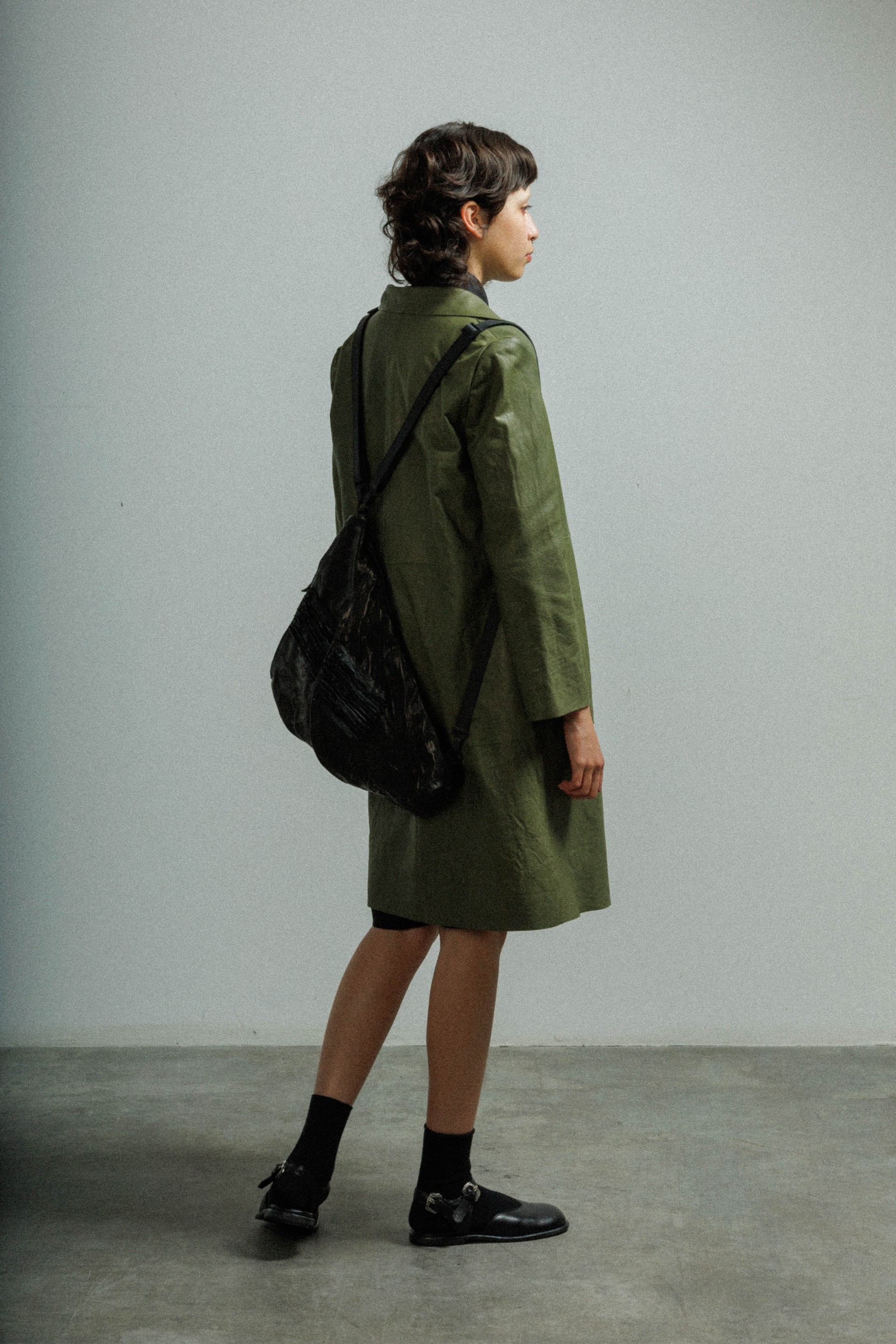 Chaqueta larga de cuero MUT