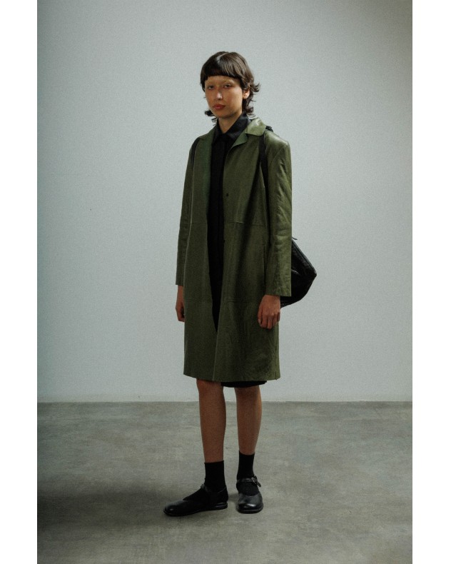 Veste longue en cuir MUT