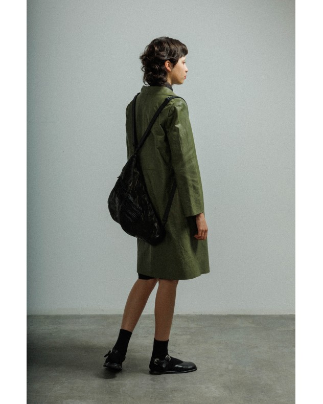 Veste longue en cuir MUT