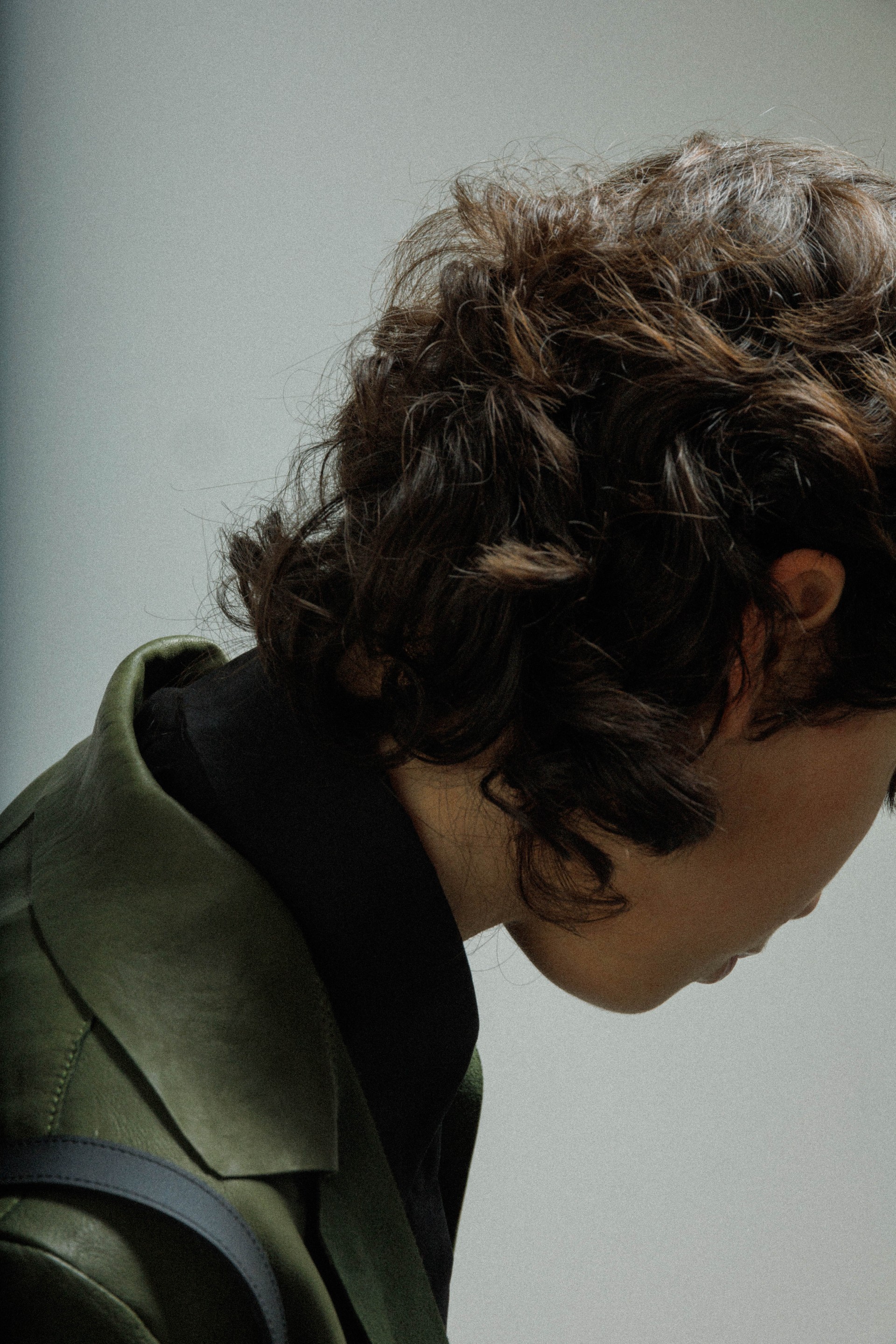 Chaqueta larga de cuero MUT