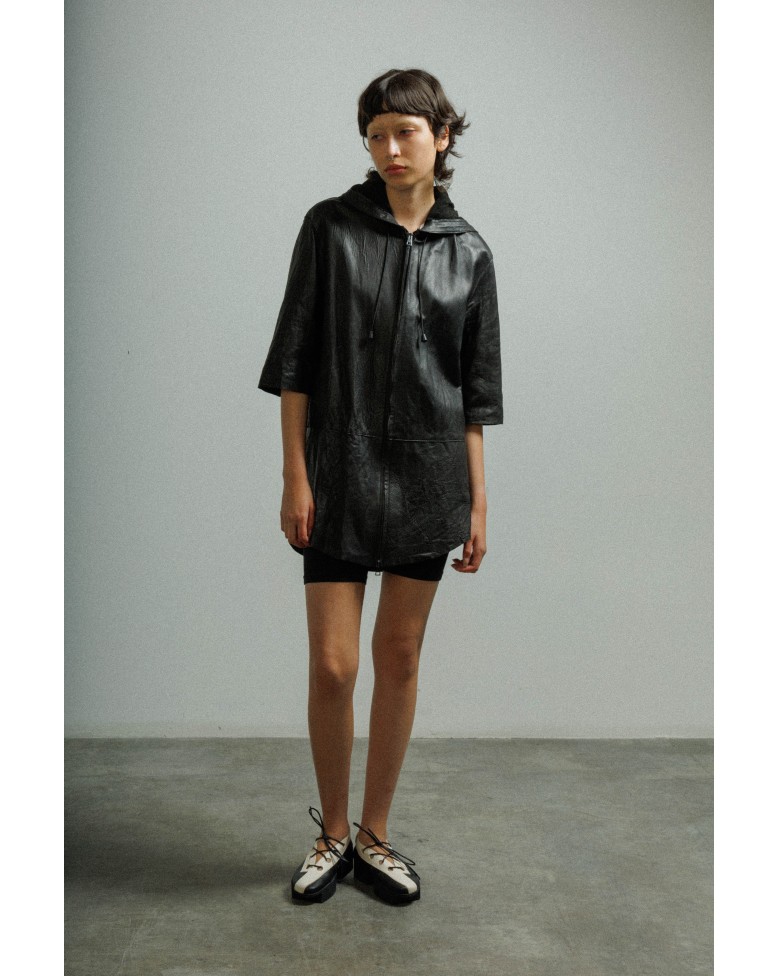 Lange leren jas MUT TONY Zwart 57-TONY-01 PROF