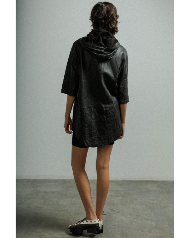 Veste longue en cuir MUT