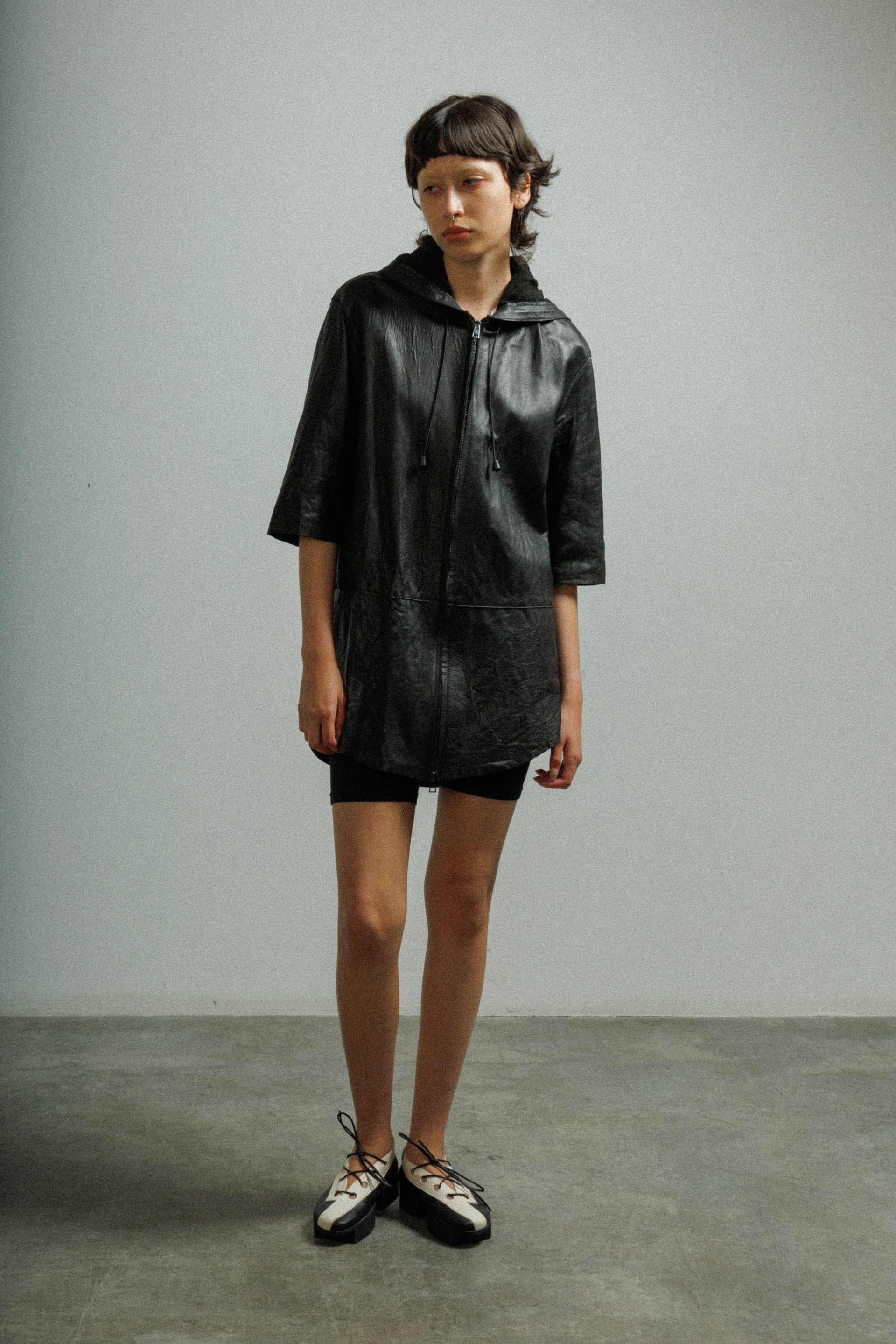 Giacca lunga in pelle MUT