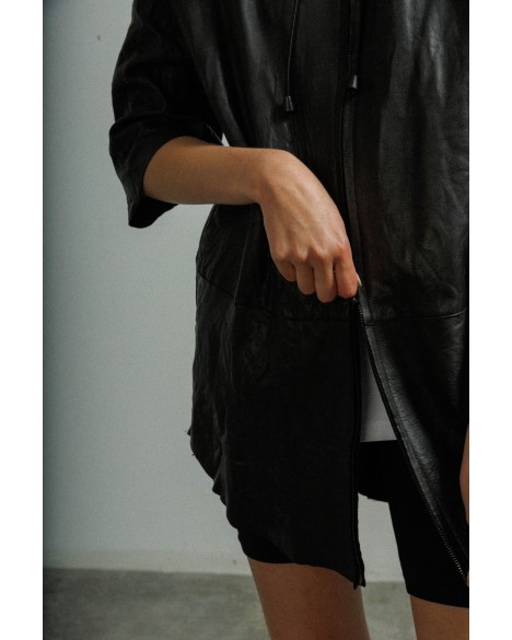 Veste longue en cuir MUT Veste longue en cuir MUT
