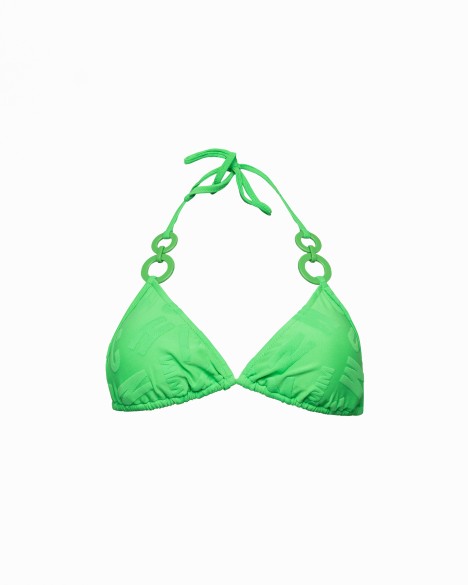 Sujetador bikini triangular con relleno Moschino Swim