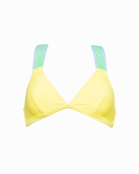 Sujetador de bikini tringulo sin relleno Moschino Swim
