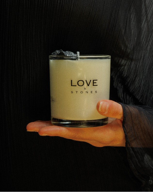 Kerze Love & Stones