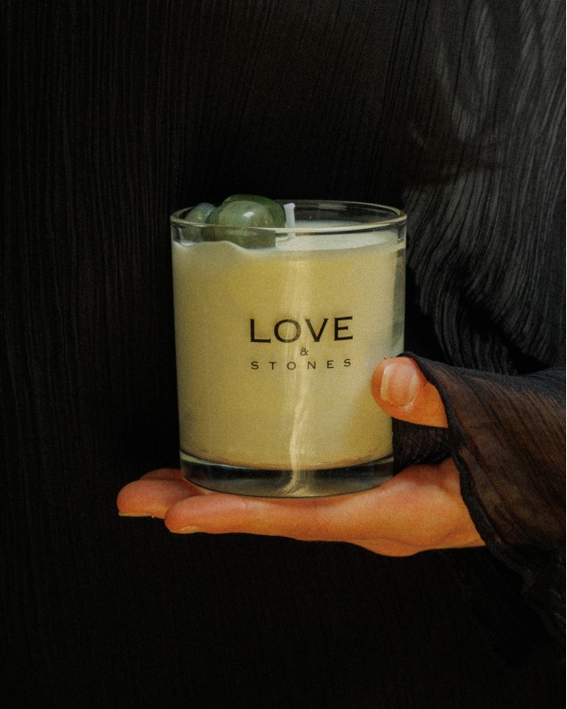 Kerze Love & Stones
