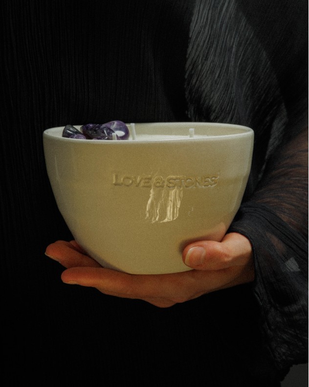 Kerze Love & Stones