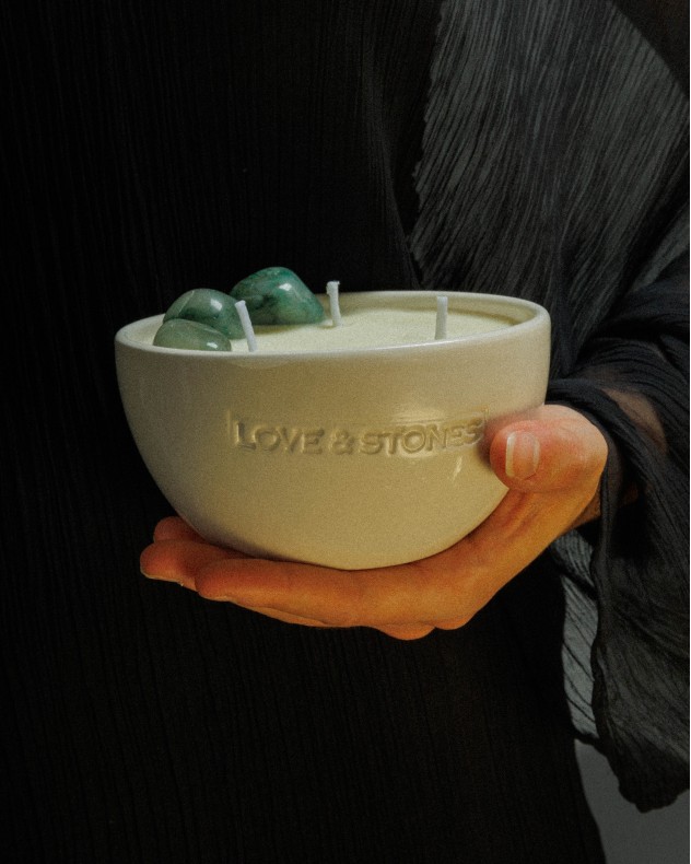 Kerze Love & Stones