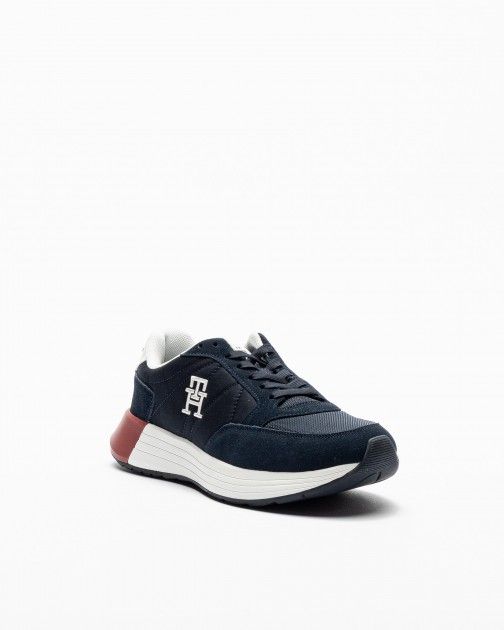 Tommy Hilfiger Classic Elevated Runner Mix Blue Sneakers - 179-M04636 ...