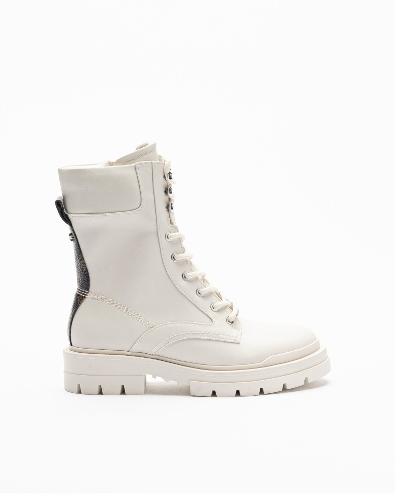 Guess white combat boots hotsell