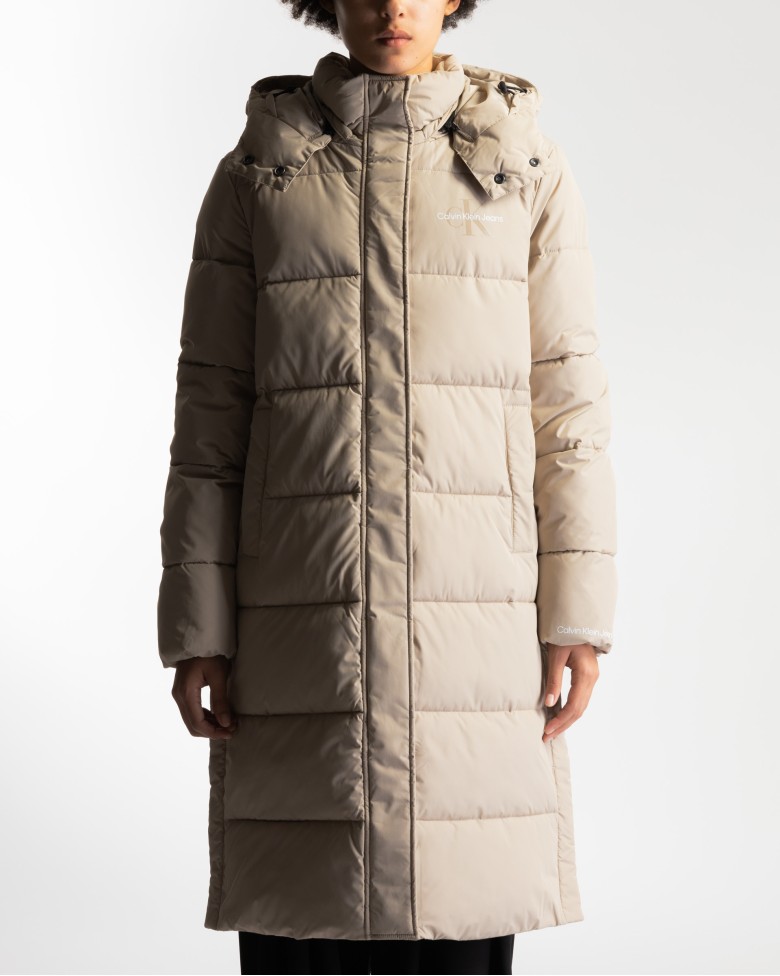 Calvin klein puffer long coat sale