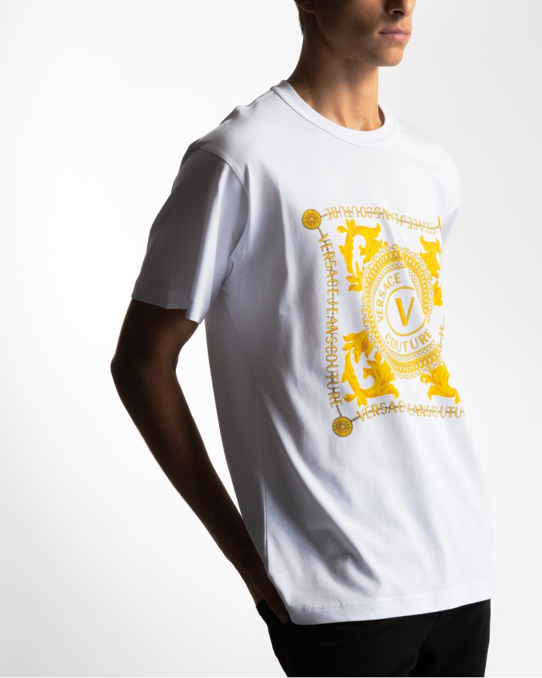 Camiseta Versace Jeans Couture 75GAHF07 Blanco 492 75HF07 00 PROF Online Store