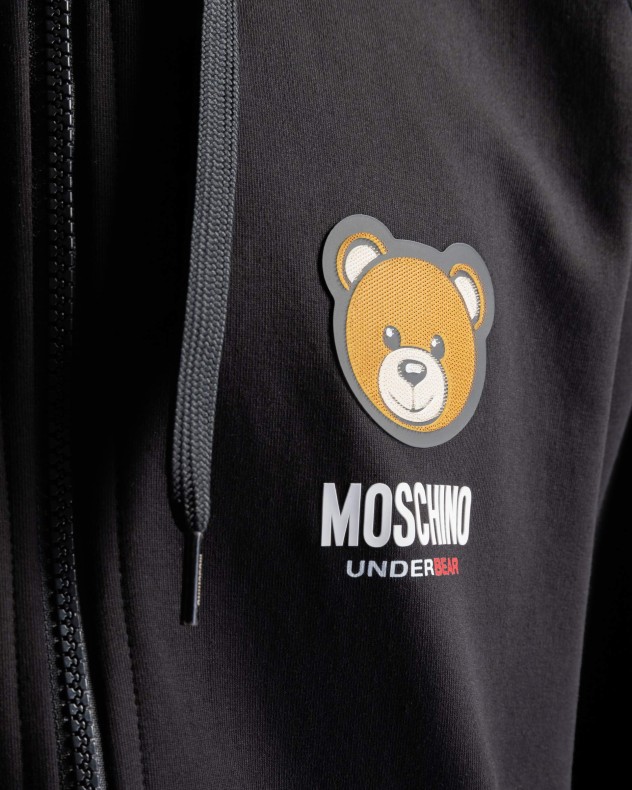 Moschino Underwear A1789 Black Hooded jacket 54A178901 PROF