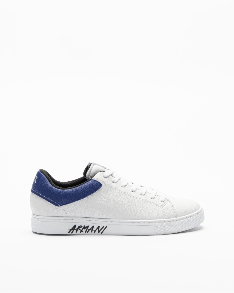 Armani exchange white shoes best sale