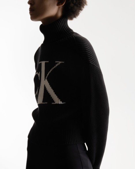 Calvin Klein Jeans Cropped Turtleneck Sweater