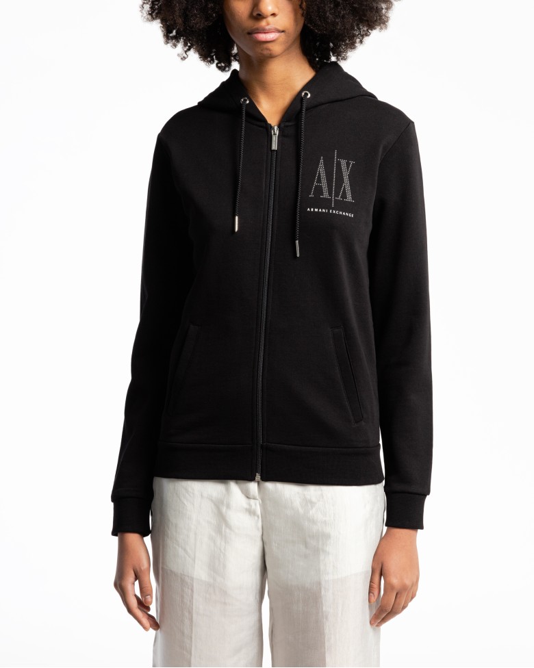 Armani Exchange 8NYM21 Black Hooded jacket 5 8NYM21 01 PROF Online Store