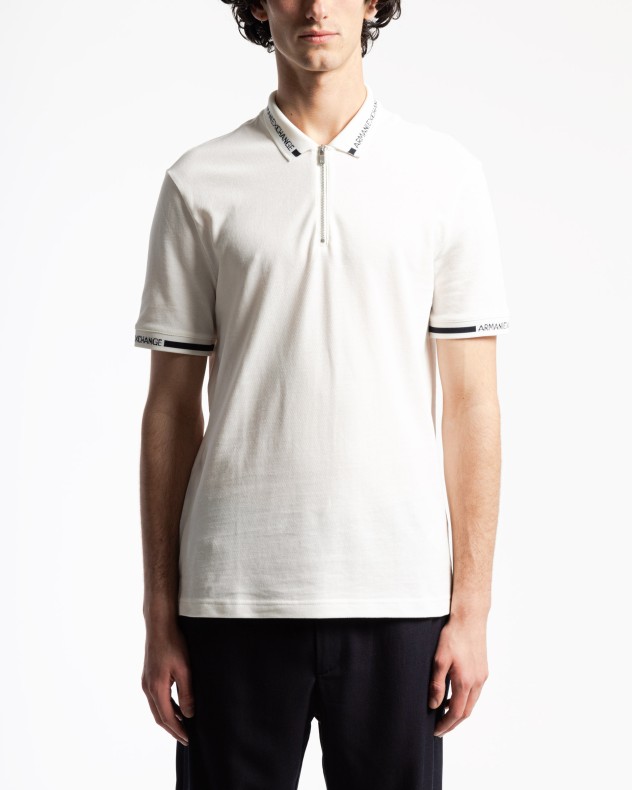 Polo em algodo piquet Armani Exchange