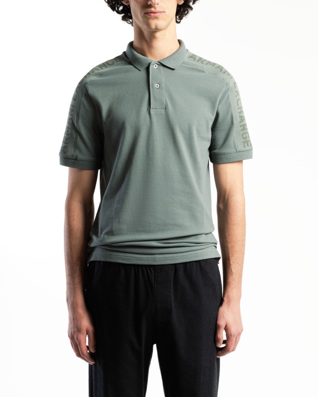 Polo em algodo piquet Armani Exchange