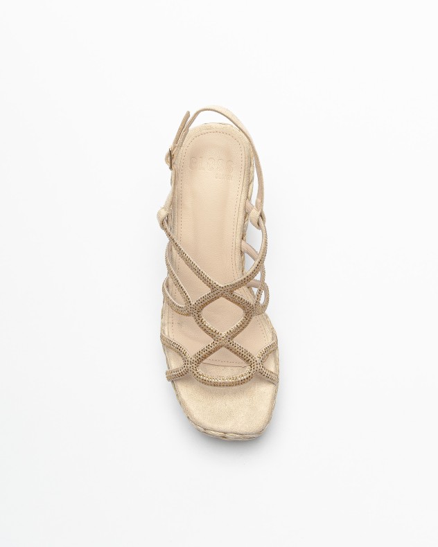 Sandali con zeppa Gloss