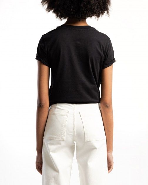 Blusa Calvin Klein Jeans Cropped Preta - Compre Agora