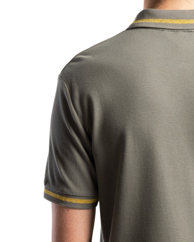 Polo em algodão piquet Versace Jeans Couture