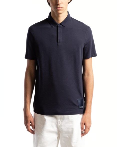 Polo em algodo piquet Armani Exchange