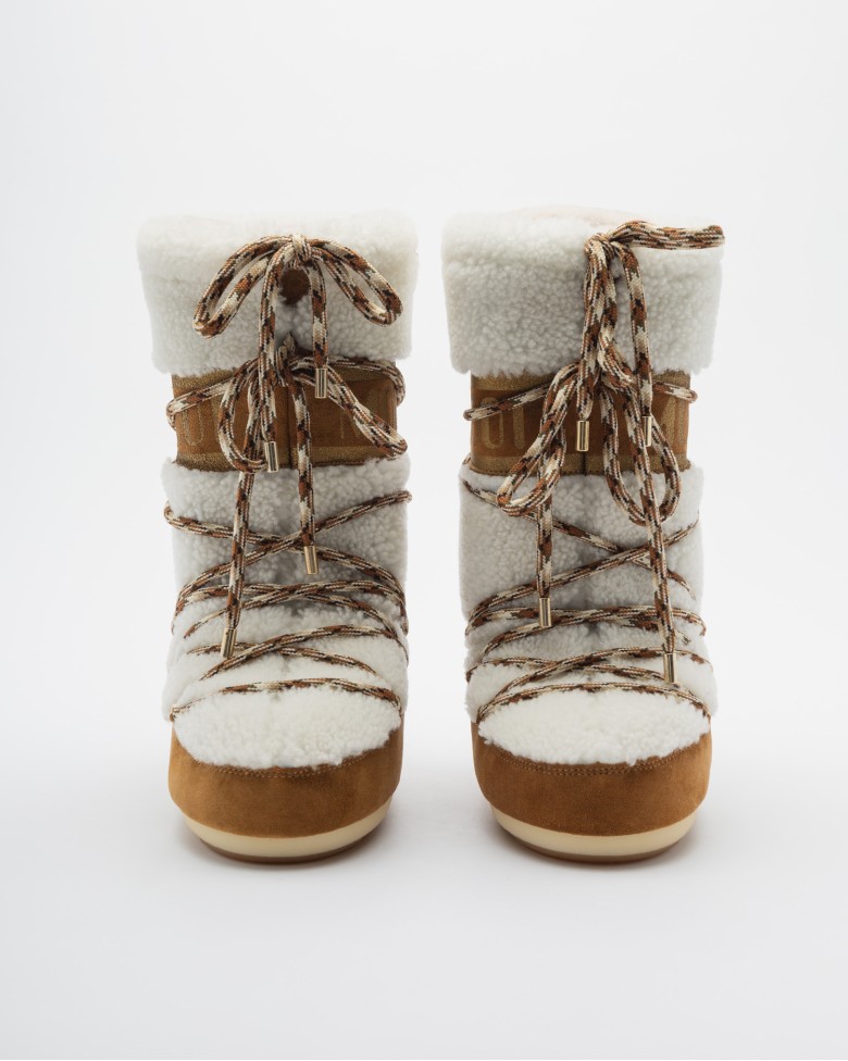 Moon Boot Icon Shearling Camel Boots 46 4026100 04 PROF Online Store